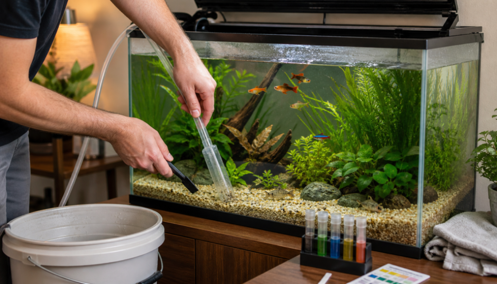 weekly aquarium maintenance routine